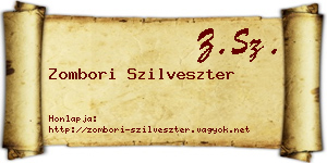 Zombori Szilveszter névjegykártya